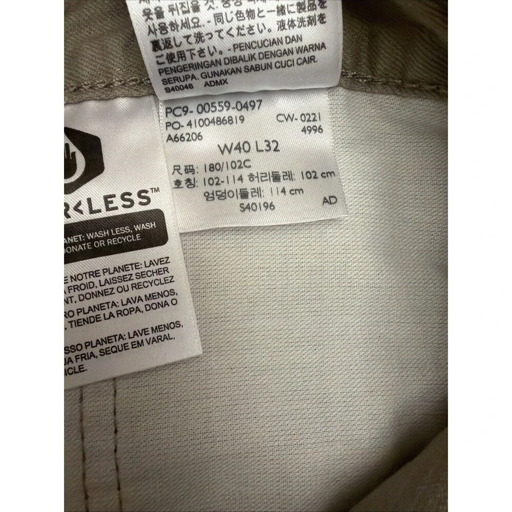 Levi’s 559 Relaxed Straight Mens Khaki Denim Pants Sz 40x32 100% Cotton
